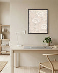 Blush Rose Wallpaper Pattern Vintage Wall Art Print