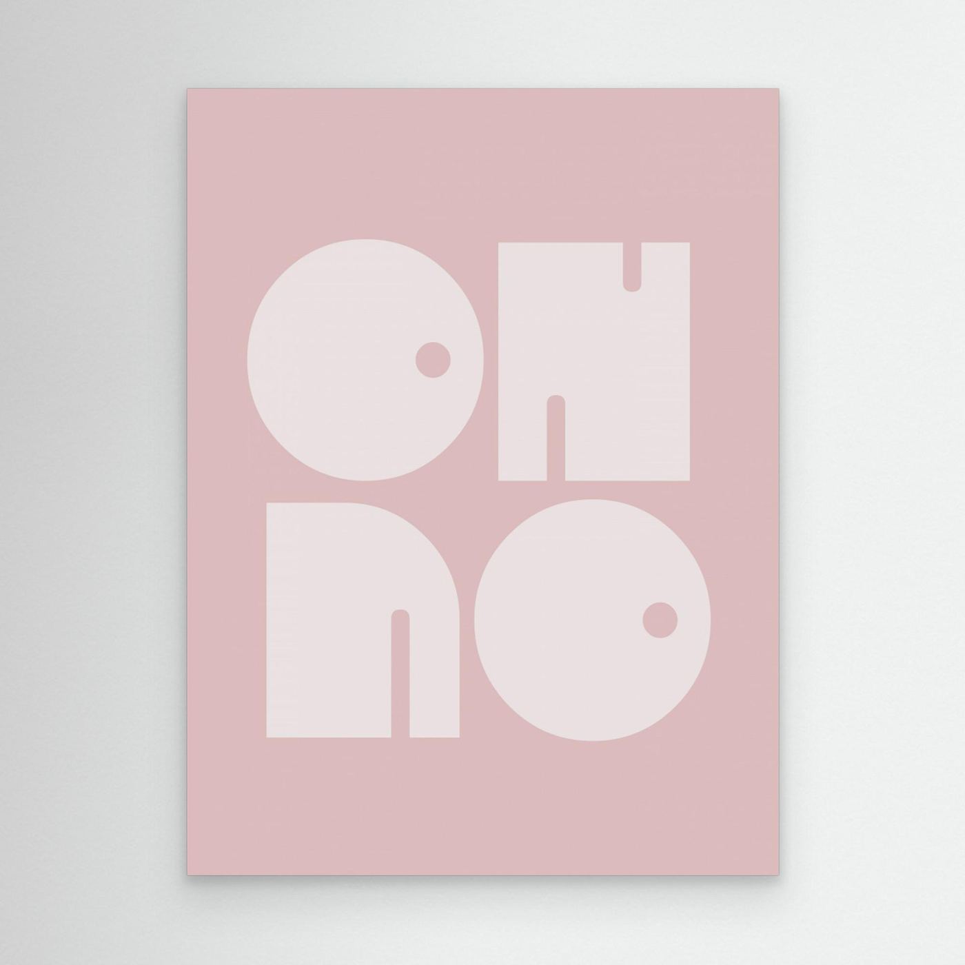 Oh No Pink Whiteratio 3x4 Print By Bohonewart by Emel Tunaboylu