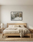Vintage Snowy Forest Landscape Art Print