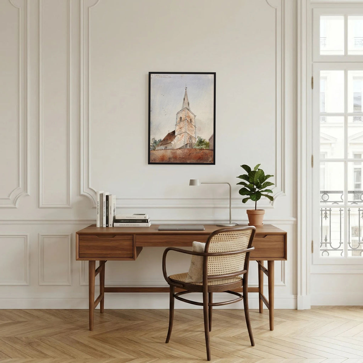 Old World Church Christmas Art Print