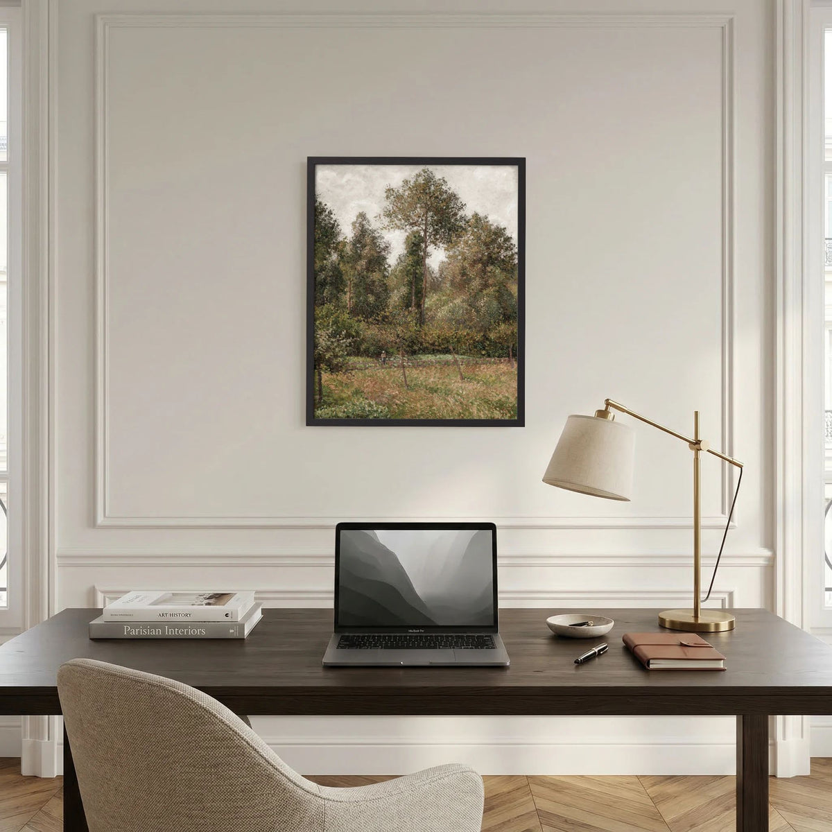 Woodland Landscape Vintage Wall Art Print