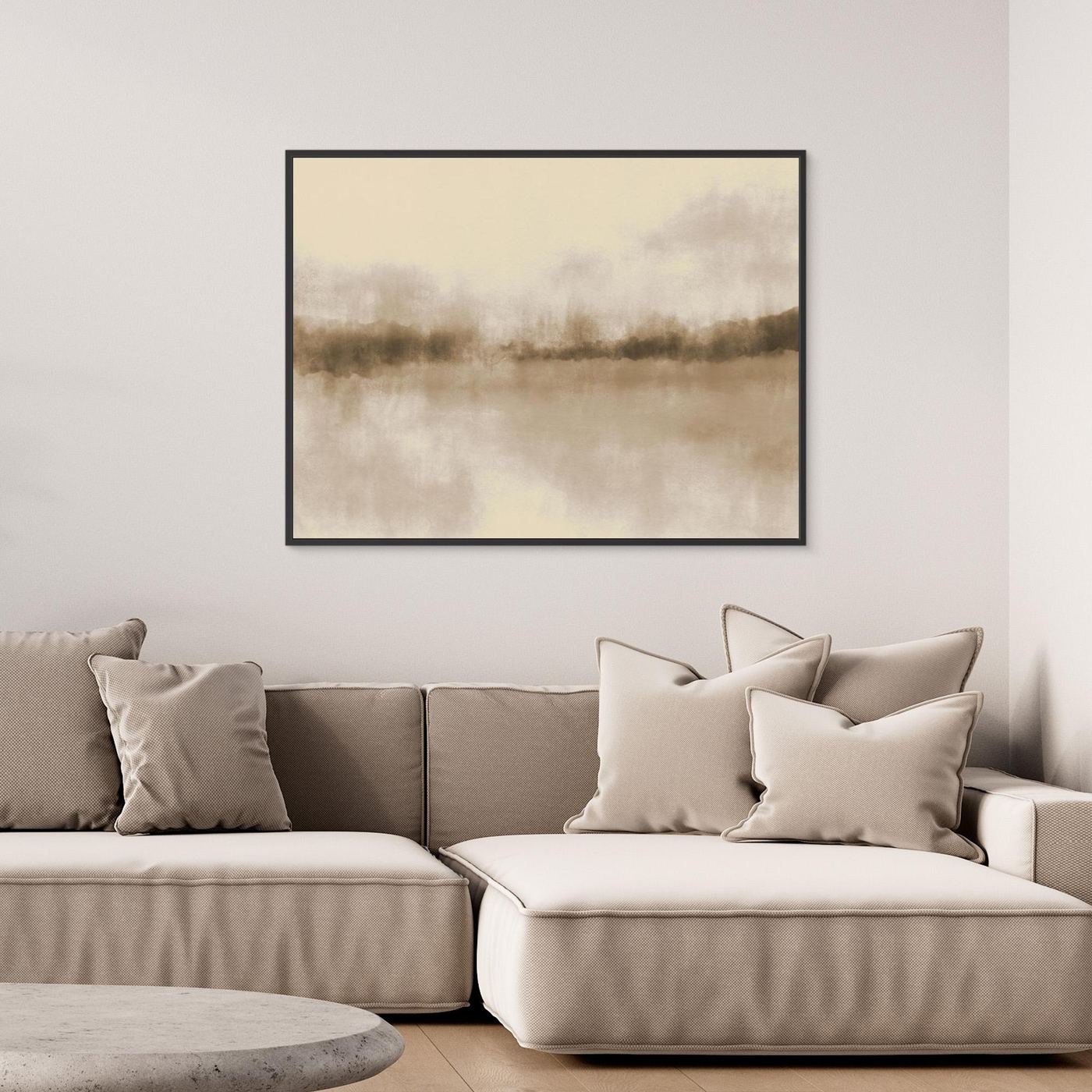 Abstract Landscape in neutral browns by Dina Dankers