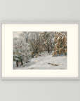 Vintage Snowy Forest Landscape Art Print