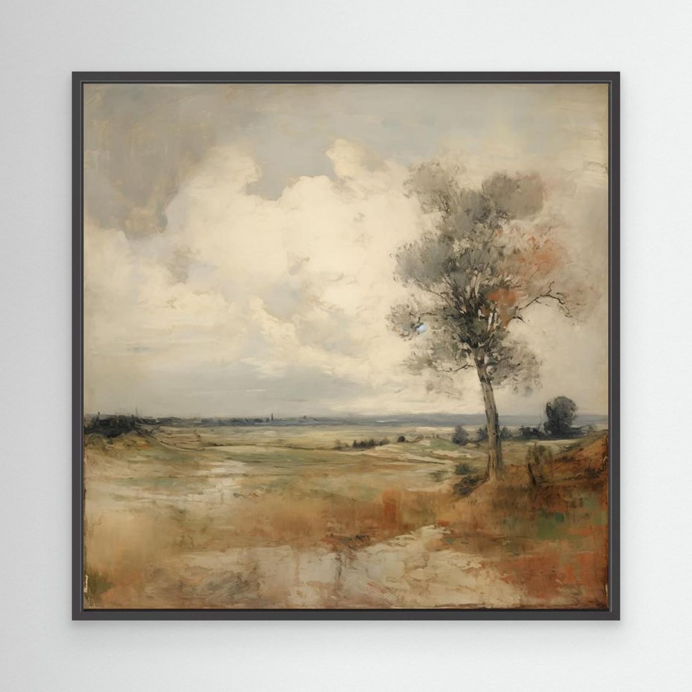 Soft Neutral Field Landscape | Canvas