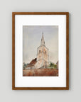 Old World Church Christmas Art Print