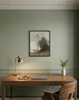 Atmospheric Tree Landscape Vintage Wall Art Print