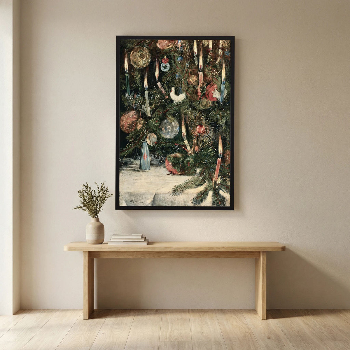 Vintage Christmas Tree Art Print