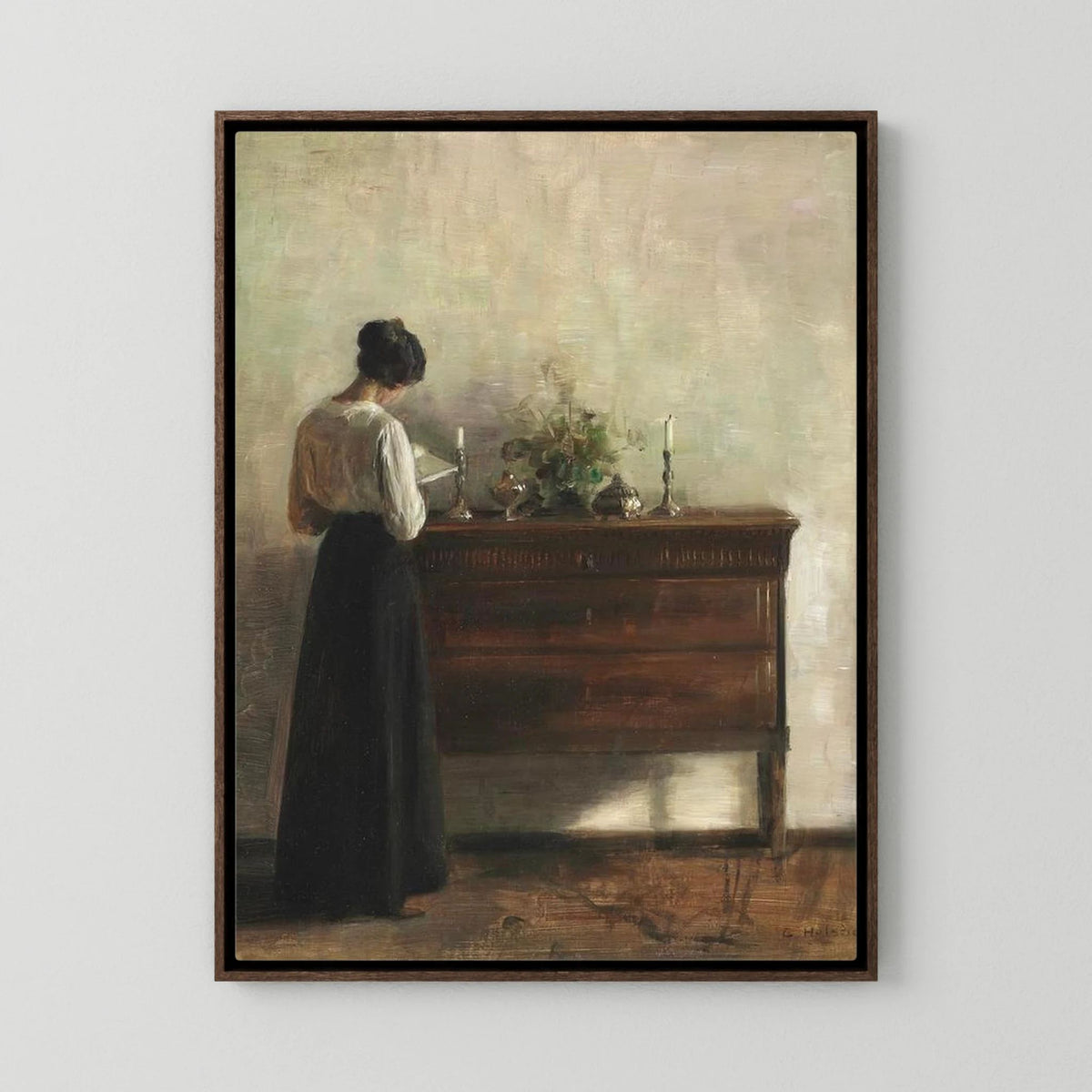 Lady Reading Canvas Print
