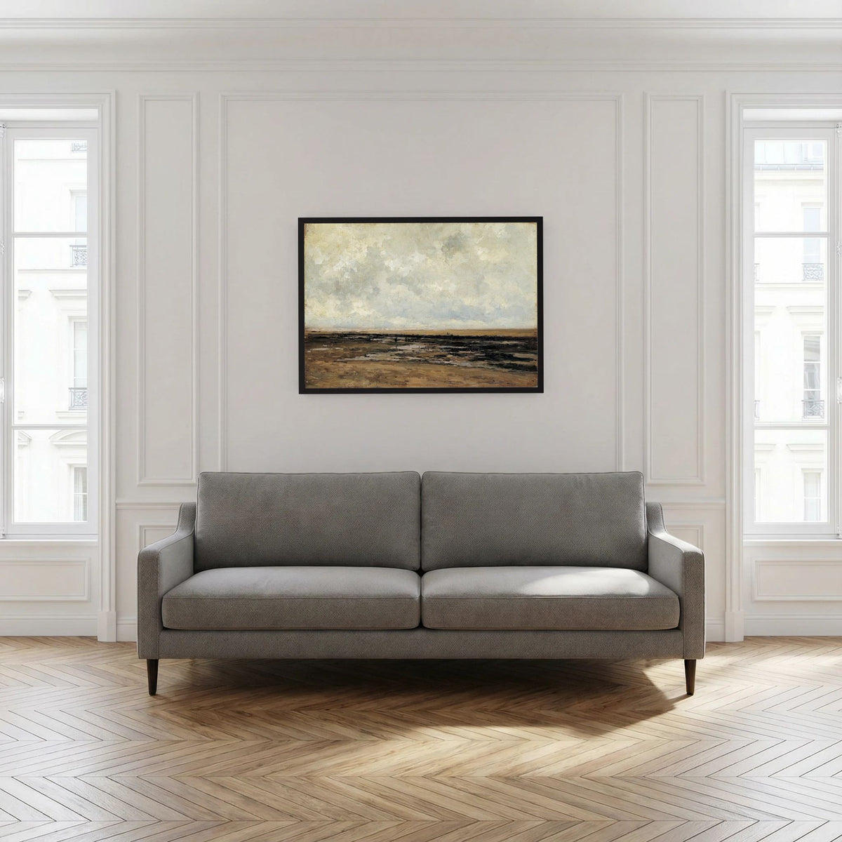 Neutral Landscape Art Print | Serene Minimal Landscape for Modern Home Decor