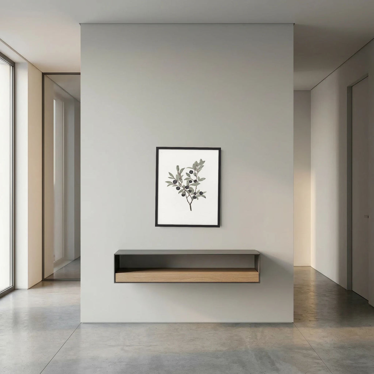 Olive Branch Botanical Study Vintage Wall Art Print