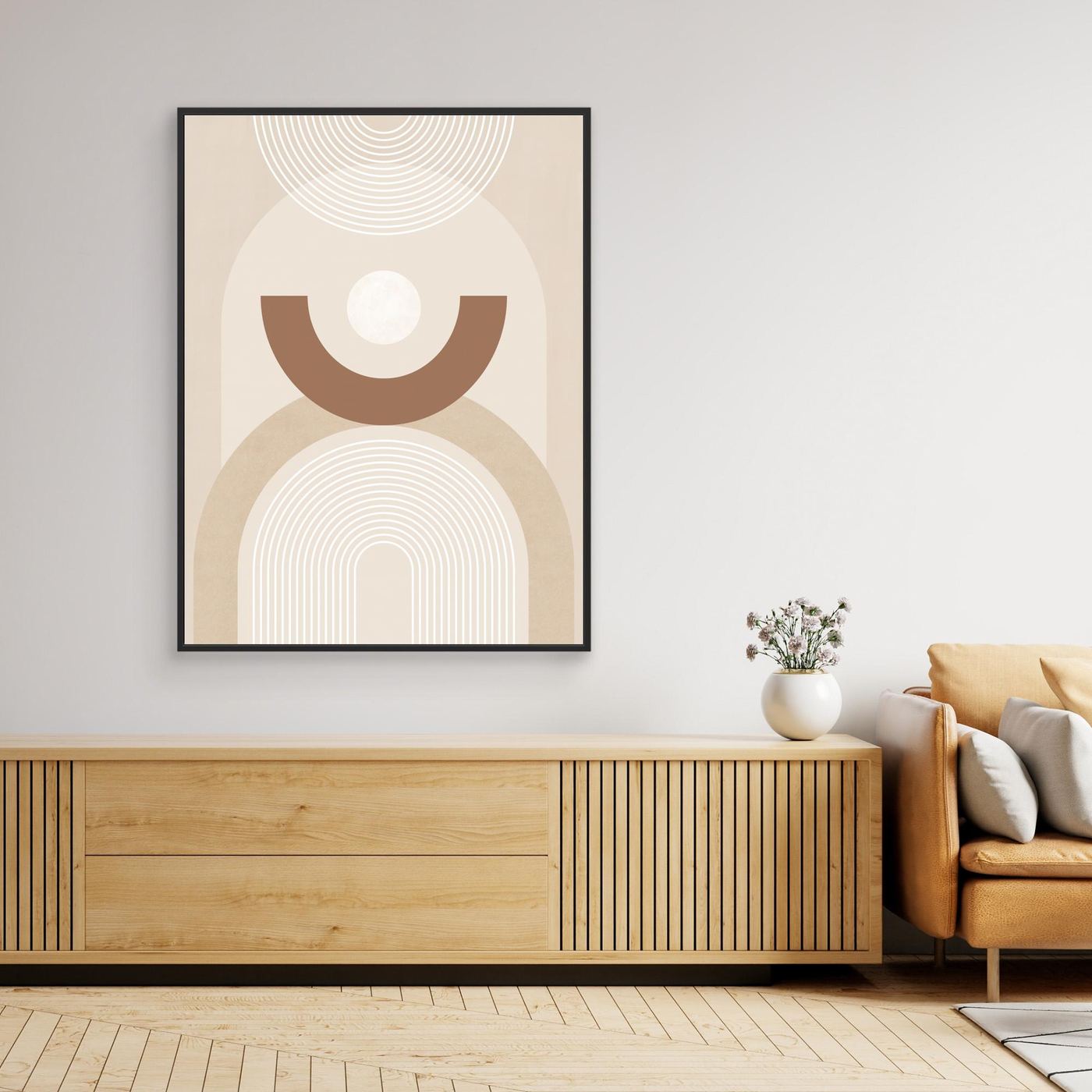 Beige Mid Century Poster No.1 by Elena Ristova