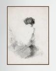 Neutral Woman Figure Canvas Wall Art | Minimalist Vintage Figurative Sketch