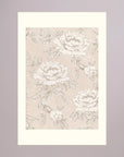 Blush Rose Wallpaper Pattern Vintage Wall Art Print No Frame Freja