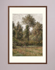 Woodland Landscape Vintage Wall Art Print Oak Dark Freja