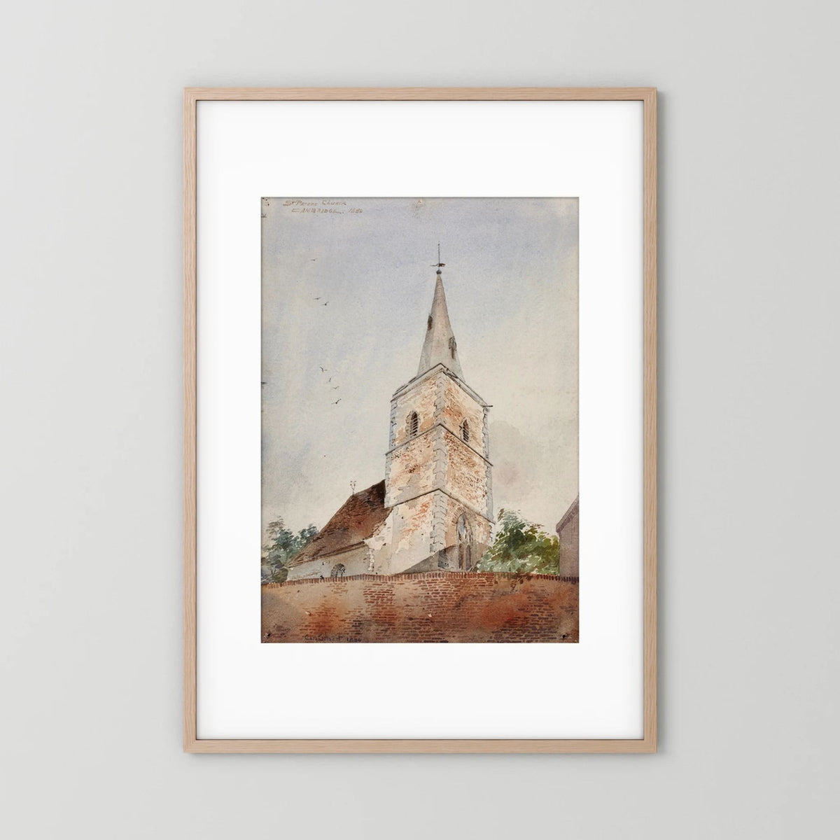 Old World Church Christmas Art Print