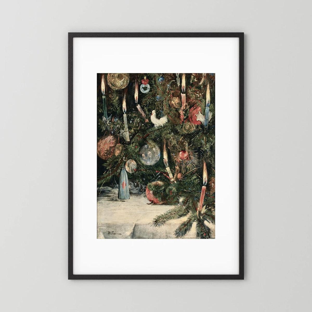 Vintage Christmas Tree Art Print