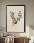 Vintage Red Berry Botanical Art Print