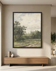 Misty Country Landscape Vintage Wall Art Print