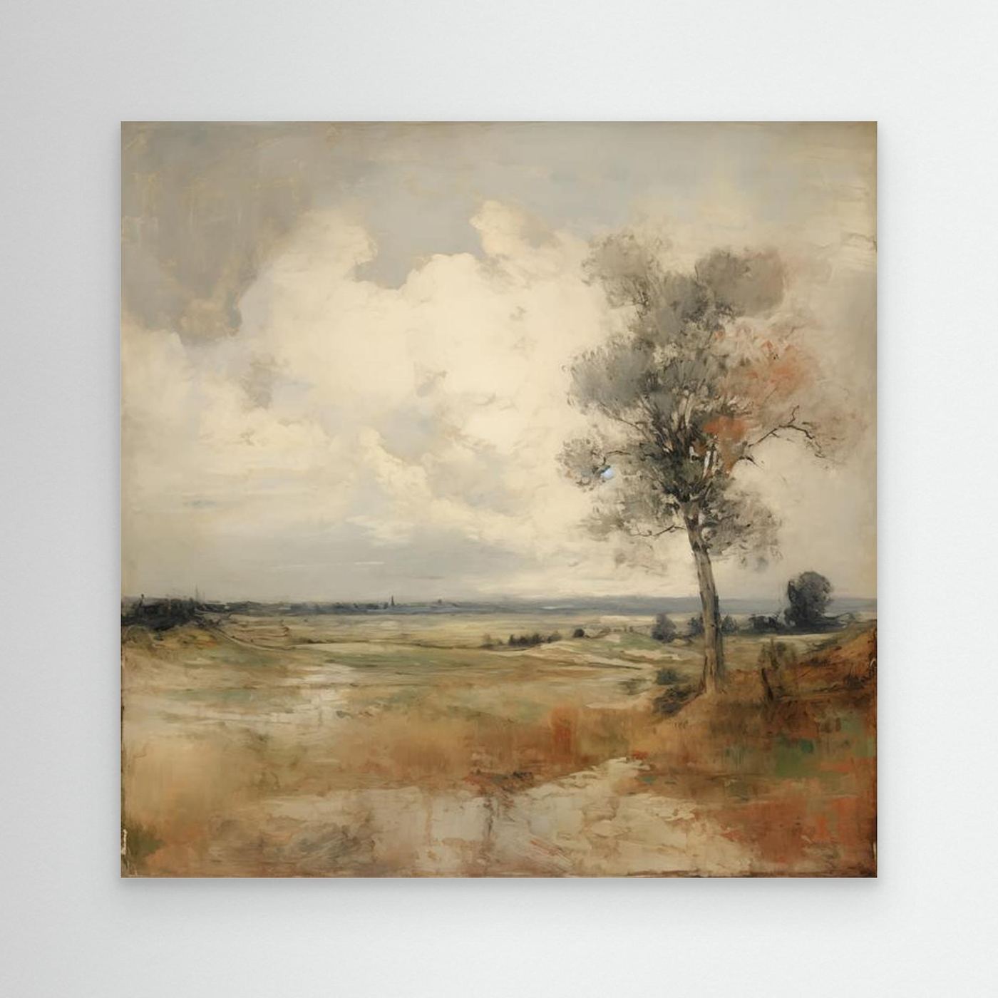 Soft Neutral Field Landscape | Canvas