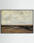 Neutral Landscape Art Print | Serene Minimal Landscape for Modern Home Decor Black Wood No border