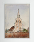 Old World Church Christmas Art Print