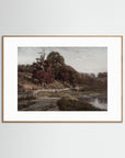 Warm Neutral Landscape Art Print | Serene Earth Tone Artwork for Modern Home Oak Nature White