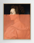 Altered Portrait of Woman Orange Modern Art by The Art Concept