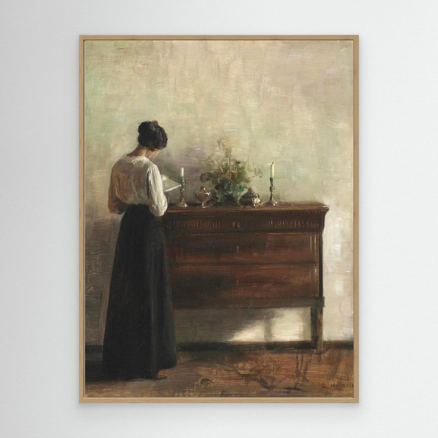 Lady Reading Canvas Print