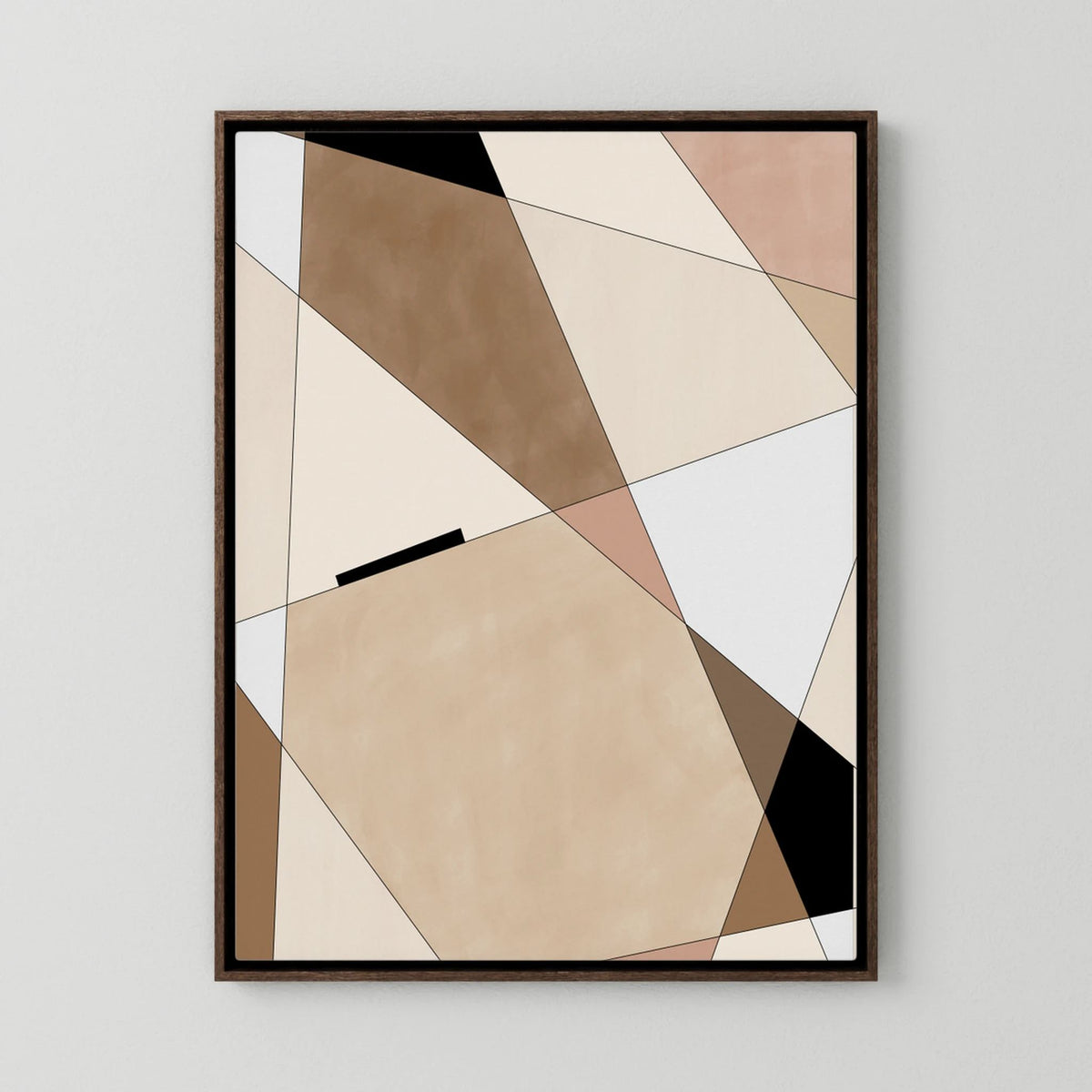 Geometric Beige art No.1 by Elena Ristova