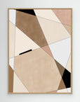 Geometric Beige art No.1 by Elena Ristova