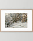 Vintage Snowy Forest Landscape Art Print