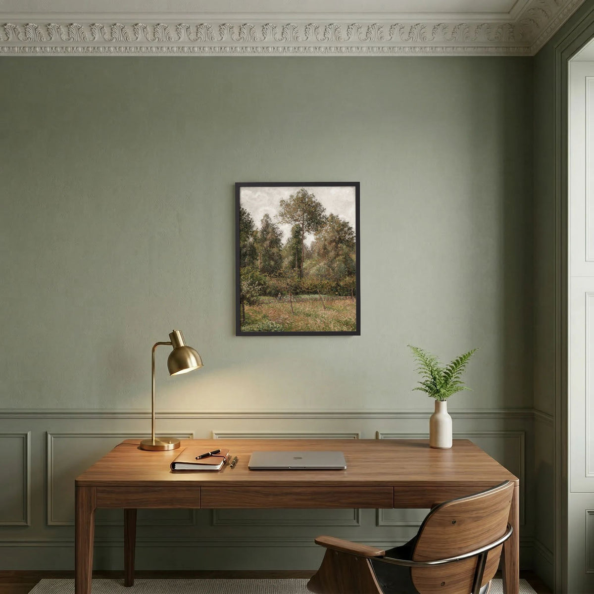 Woodland Landscape Vintage Wall Art Print