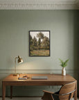 Woodland Landscape Vintage Wall Art Print
