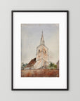 Old World Church Christmas Art Print