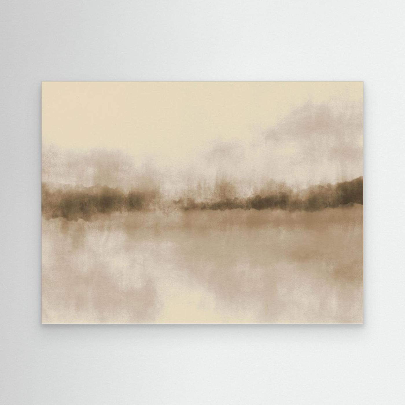 Abstract Landscape in neutral browns by Dina Dankers No Frame