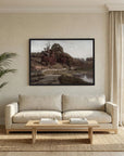 Warm Neutral Landscape Art Print | Serene Earth Tone Artwork for Modern Home