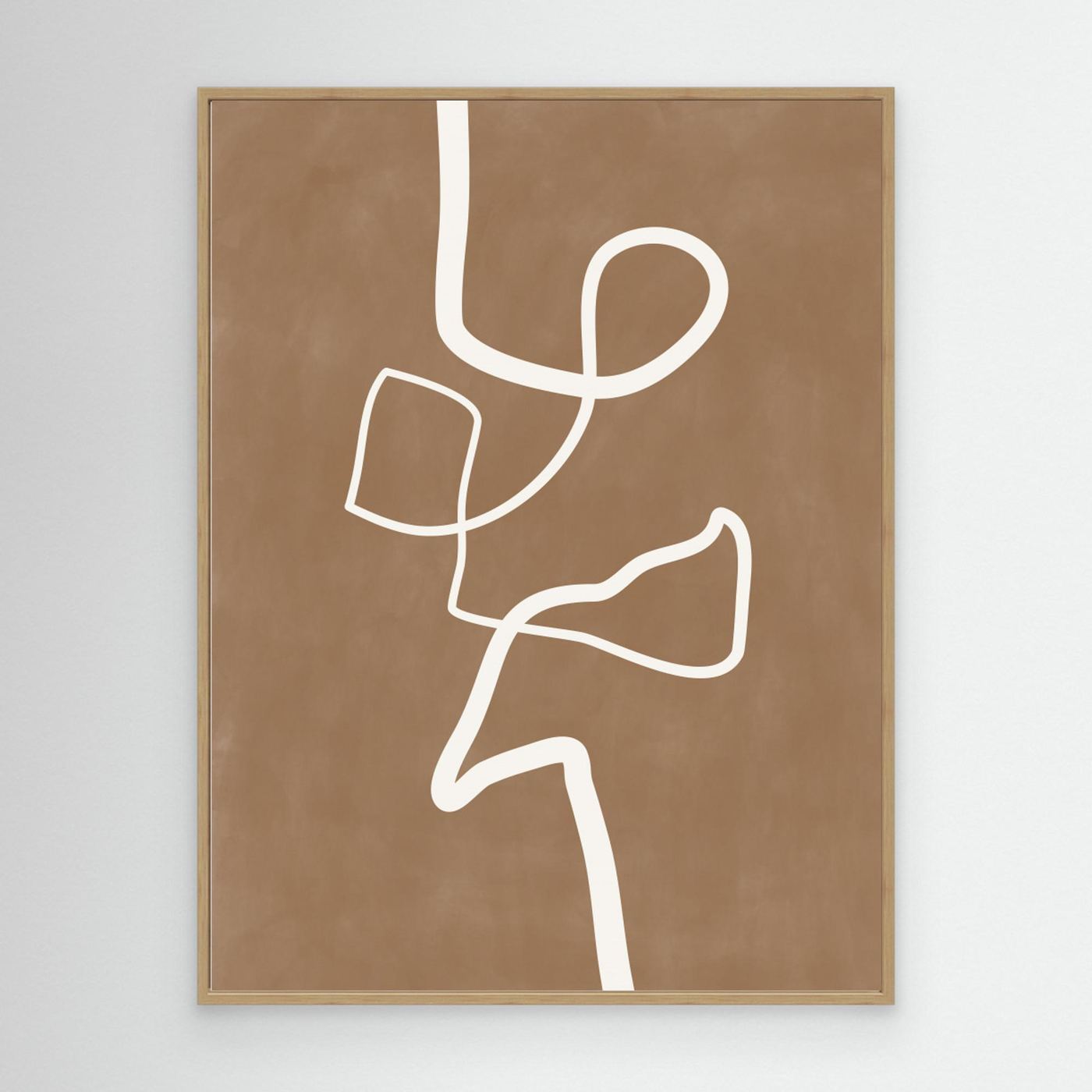 Brown Single Line Artwork by Elena Ristova