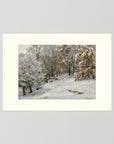 Vintage Snowy Forest Landscape Art Print