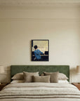 Woman in Blue at the Piano Vintage Wall Art Print