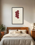 Vintage Red Plum Botanical Art Print