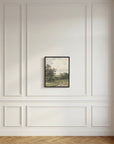 Misty Country Landscape Vintage Wall Art Print