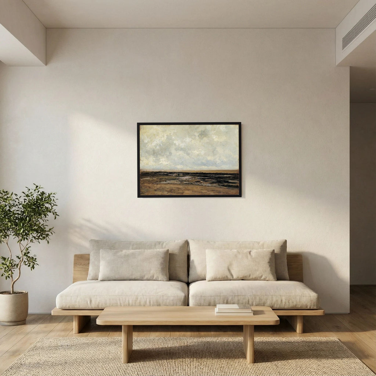 Neutral Landscape Art Print | Serene Minimal Landscape for Modern Home Decor