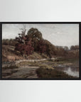 Warm Neutral Landscape Art Print | Serene Earth Tone Artwork for Modern Home 12 x 8″ Black Wood No border