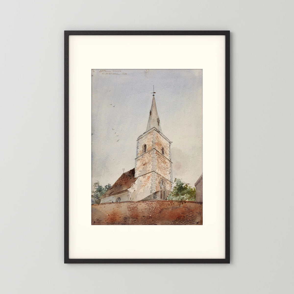Old World Church Christmas Art Print