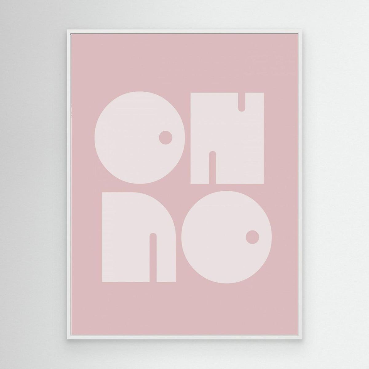 Oh No Pink Whiteratio 3x4 Print By Bohonewart by Emel Tunaboylu