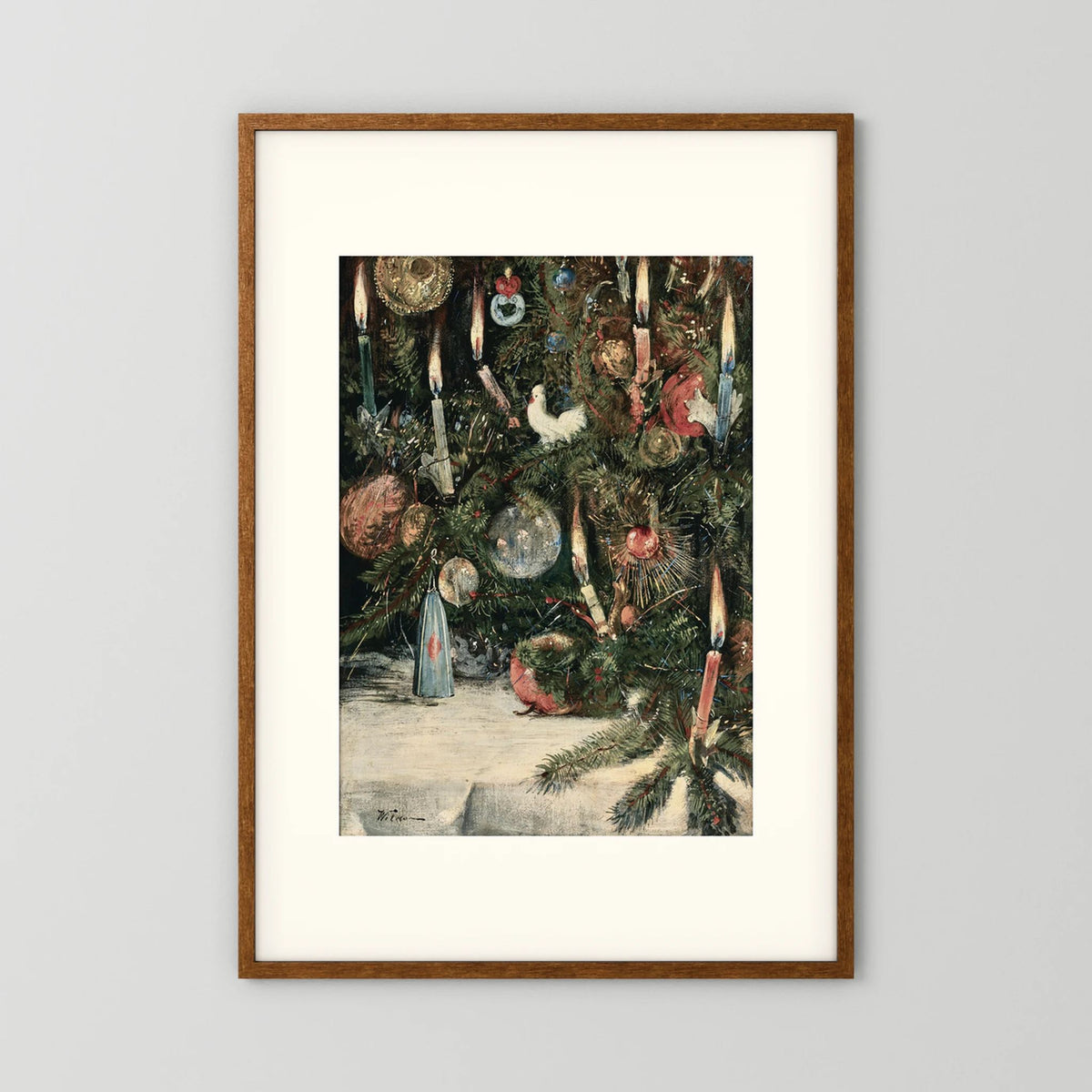Vintage Christmas Tree Art Print