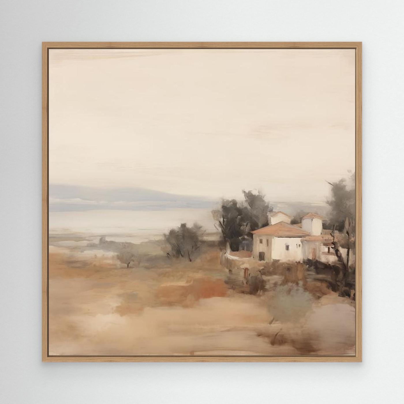 Old World Farmhouse Landscape Canvas