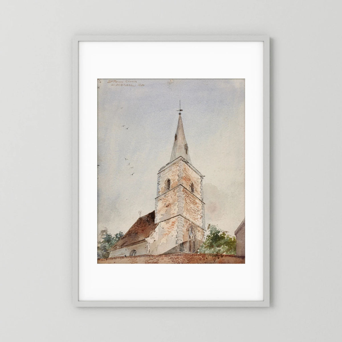 Old World Church Christmas Art Print