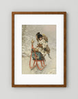 Vintage Winter Sleigh Art Print