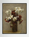 Vintage Wildflower Canvas Wall Art | Rustic Floral Still Life Painting